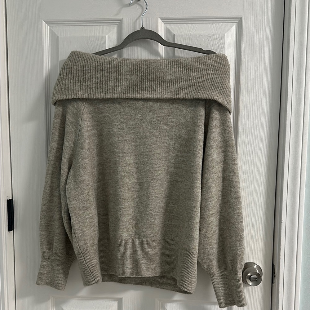 H&M Gray Off-Shoulder Women Sweater